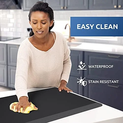 KitchenClouds Kitchen Mat Cushioned Anti Fatigue Rug 17.3"x28" Water Resistant - Non Slip, Standing and Comfort Desk/Floor Mats for House Sink Office