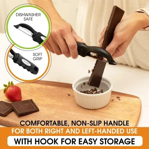 Spring Chef Premium Swivel Vegetable Peeler, Soft Grip Handle and Ultra Sharp Stainless Steel Blades - Perfect Kitchen Peeler For Veggie, Fruit