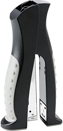 Business Source Vertical Desktop Stapler, Full-Strip, 20 Sheet Capacity, Black