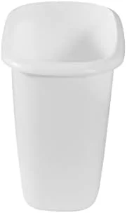 Rubbermaid Vanity Trash Can/Wastebasket 1.5-Gallons/6-Quarts White for Under Counter/Kitchen/Office/Bedroom/Bathroom