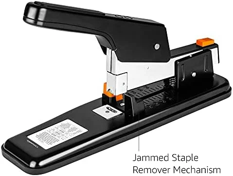 Amazon Basics Heavy-Duty Stapler - 90 Sheets High Capacity, Non-Slip, Large Office Stapler with 1000 Staples, Black