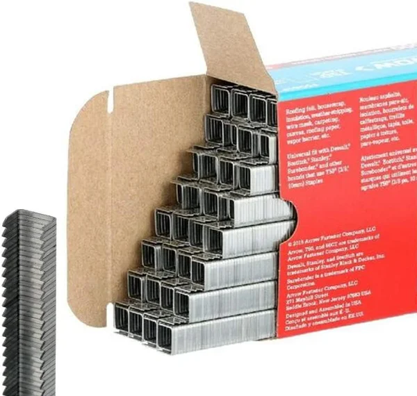 Arrow Fastener 506IP Heavy Duty T50 Staples for Upholstery - Construction, Furniture, Crafts, 3/8-Inch Leg Length, 3/8-Inch Crown Size, 5000 Pieces (