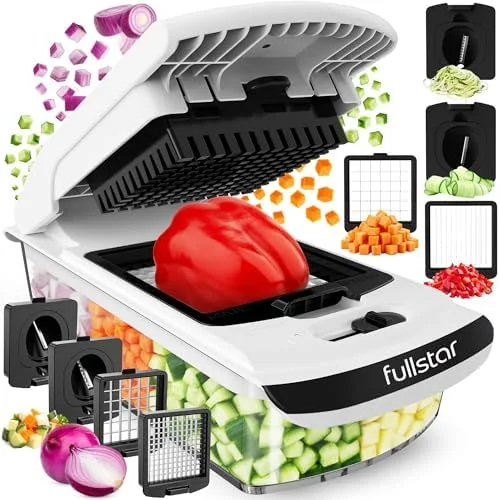 Fullstar The Original Pro Chopper - Vegetable Chopper and Spiralizer, Food Chopper with Container, Fruit Slicer, Kitchen Gadgets & Gifts, Home