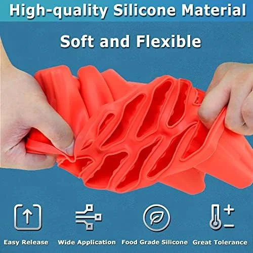 Silicone Popsicle Molds 10-cavity - DIY Ice Pop Mold for Kids Adult Teens, BPA Free Ice Cream Molds for Party Yogurt Juice Smoothies Sticks
