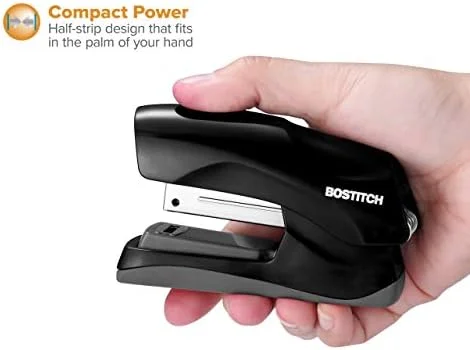 Bostitch Office Heavy Duty 40 Sheet Stapler with 5 - 000 Staples, Small Stapler Size, Fits into the Palm of Your Hand, Value Pack, Black (B175-BLK-VP)