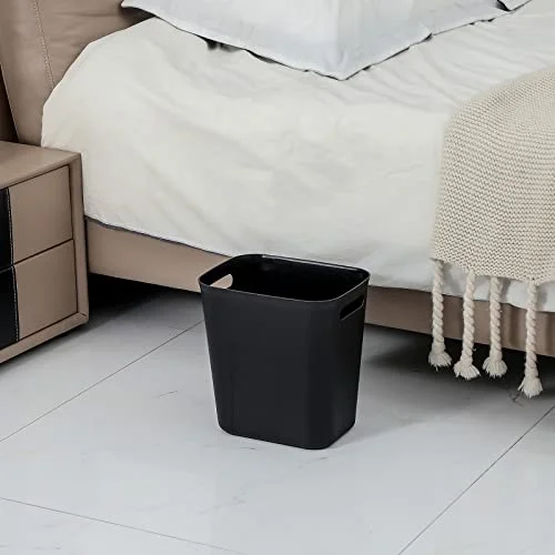 UUJOLY Plastic Small Trash Can Wastebasket, Garbage Container Basket for Bathrooms, Laundry Room, Kitchens, Offices, Kids Rooms, Dorms, 3.5 Gallon