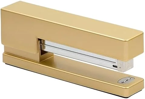 JAM PAPER Office & Desk Sets - 1 Stapler & 1 Tape Dispenser - Gold - 2/Pack