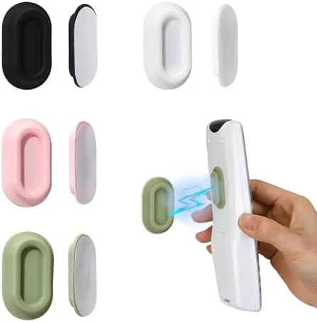 XYOFUN Magnetic Remote Control Holder Wall Mount - 4 Pcs No Drill Self-Adhesive Organizer for Air Conditioner & TV Remotes, Storage Caddy for