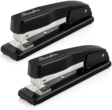 Swingline Commercial Stapler, 20 Sheet Capacity, Jam Free, Metal, 2 Pack, Black (44401AZ)