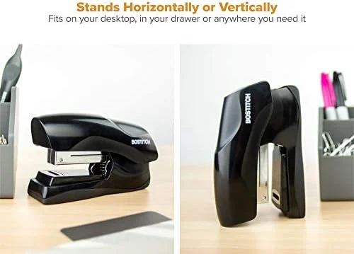 Bostitch Office Heavy Duty 40 Sheet Stapler with 5 - 000 Staples, Small Stapler Size, Fits into the Palm of Your Hand, Value Pack, Black (B175-BLK-VP)