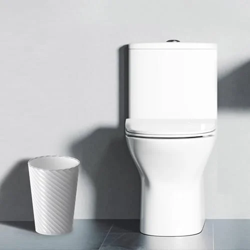 Bathroom Trash Can, 3 Pack 1.8 Gallons Small Trash Can with Trash Bags, Bathroom Garbage Can, Plastic Trash Bin, Round Waste Basket for Living Room
