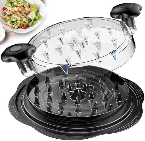 SURETIVIAN Chicken Shredder Tool Twist Large Chicken Breast Shredder with Brush&Fork - Visible Meat Shredder Machine, Strong Anti-Slip Strip