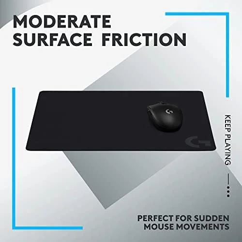 Logitech G240 Cloth Gaming Mouse Pad - Optimized for Sensors, Moderate Surface Friction, Non-Slip Mouse Mat, Mac and PC Accessories, 340 x 280 x 1 mm