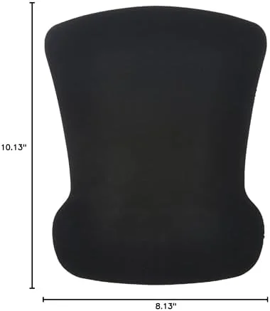 Amazon Basics Irregular Ergonomic Gel Computer Mouse Pad with Wrist Support, Non-Slip, 10.1L x 8.1W inches, Black