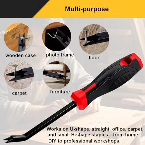 Staple Remover, Heavy Duty Staple Remover, Upholstery Stapler Puller Lifter Tool for Carpet, Wood, Hardwood Floors, Construction, Furniture