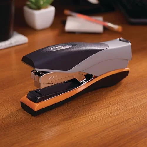 Swingline Stapler, 40 Sheet Capacity, Optima 40, Jam Free, Reduced Effort, Soft Grip, Metal, Orange and Gray (87845)