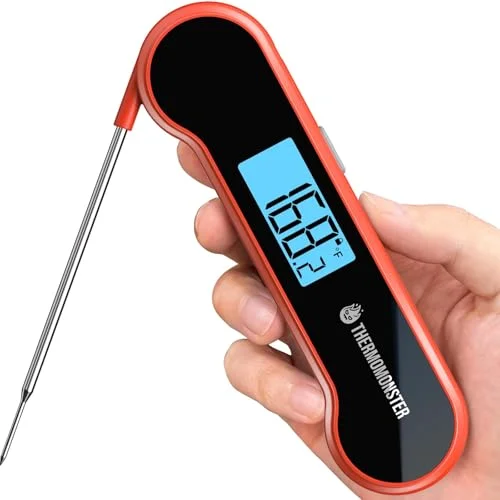 0.5 Sec Instant Read Meat Thermometer Digital with ±0.5℉ Precision, Food Thermometer for Cooking Kitchen Gadgets, Oven Grill Candy BBQ Essentials