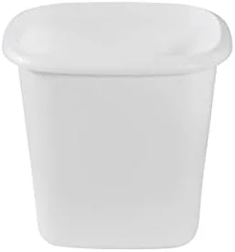Rubbermaid Vanity Trash Can/Wastebasket 1.5-Gallons/6-Quarts White for Under Counter/Kitchen/Office/Bedroom/Bathroom