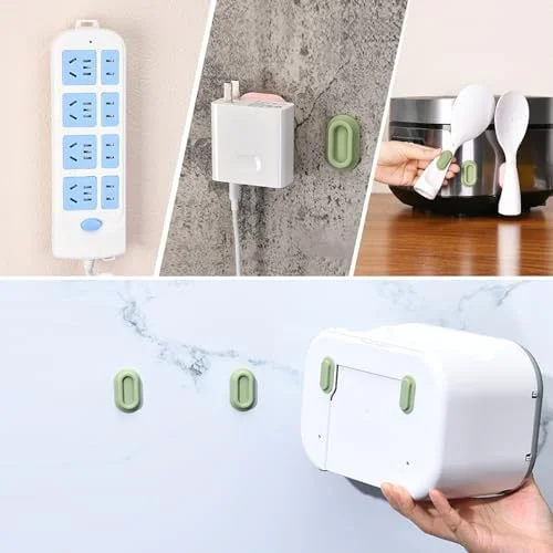 XYOFUN Magnetic Remote Control Holder Wall Mount - 4 Pcs No Drill Self-Adhesive Organizer for Air Conditioner & TV Remotes, Storage Caddy for